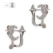 Cercei argint semiluna Thia cu zirconii