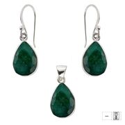 Set argint smaralde Carolyn