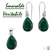 Set argint smaralde Carolyn