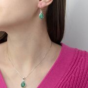 Set argint smaralde Carolyn