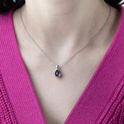 Lant argint lacrima zirconiu mov Thia