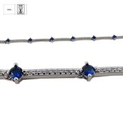 Bratara argint zirconii albastre Blue