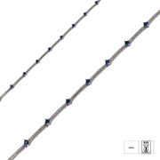 Bratara argint zirconii albastre Blue