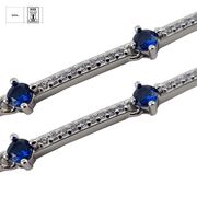 Bratara argint zirconii albastre Blue