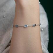 Bratara argint zirconii albastre Thia