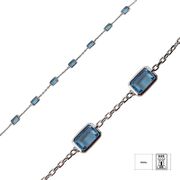 Bratara argint zirconii albastre Thia