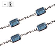 Bratara argint zirconii albastre Thia