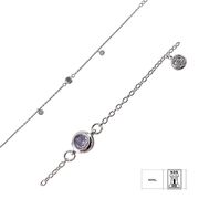 Bratara argint solitaire mov Thia