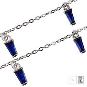 Bratara argint zirconii albastre Thia