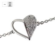 Bratara argint inima zirconii Thia