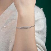 Bratara argint eleganta dubla Thia