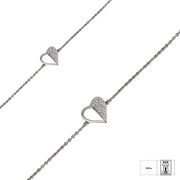 Bratara argint inima zirconii Thia