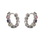 Cercei argint colorati Rainbow