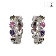 Cercei argint colorati Rainbow