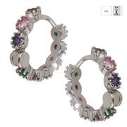 Cercei argint colorati Rainbow