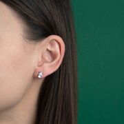 Cercei argint eleganti Thia cu zirconiu mov