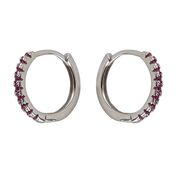 Cercei argint rotunzi roz Thia