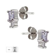 Cercei argint eleganti Thia cu zirconiu mov