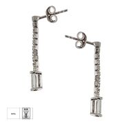 Cercei lungi argint Thia cu zirconiu