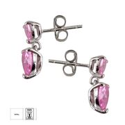 Cercei argint inimi roz Thia