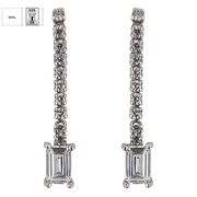 Cercei lungi argint Thia cu zirconiu