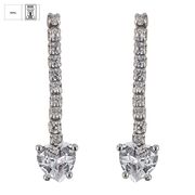 Cercei lungi argint Thia cu zirconiu