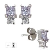 Cercei argint eleganti Thia cu zirconiu mov