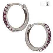 Cercei argint rotunzi roz Thia