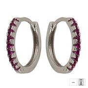 Cercei argint rotunzi roz Thia