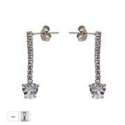 Cercei lungi argint Thia cu zirconiu