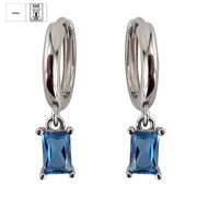 Cercei argint rotunzi albastri Thia