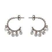 Cercei argint rotunzi Thia cu zirconiu