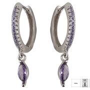 Cercei argint creola mov Thia