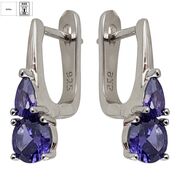 Cercei argint eleganti mov Thia cu tortita