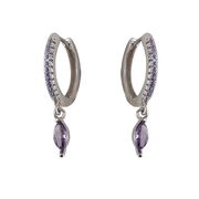 Cercei argint creola mov Thia
