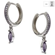 Cercei argint creola mov Thia
