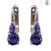 Cercei argint eleganti mov Thia cu tortita