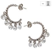 Cercei argint rotunzi Thia cu zirconiu