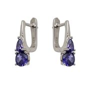 Cercei argint eleganti mov Thia cu tortita