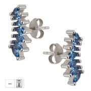 Cercei deosebiti albastri Thia cu zirconiu