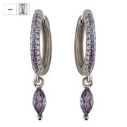 Cercei argint creola mov Thia
