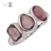 Inel argint crystal mov Thia marimea 53