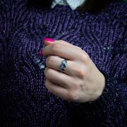 Inel argint crystal albastru Thia marimea 53