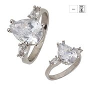 Inel argint lacrima zirconii Thia marimea 58