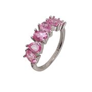 Inel argint elegant zirconii roz Thia marimea 54