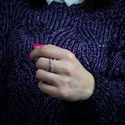 Inel argint minimalist zirconii roz Thia marimea 60