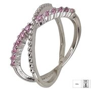 Inel argint minimalist zirconii roz Thia marimea 60