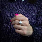 Inel argint lacrima zirconii Thia marimea 58