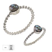 Inel argint banut abalone Thia marimea 51