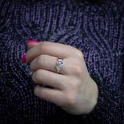 Inel argint crystal roz Thia marimea 56